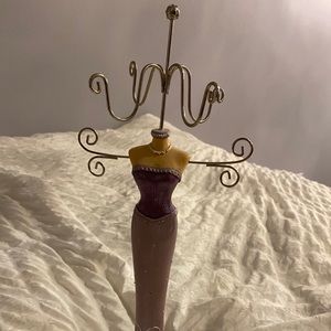 Purple jewelry stand